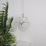 Aqua White Glass Murano Chandelier