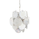 Aqua White Glass Murano Chandelier