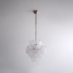 Aqua White Glass Murano Chandelier