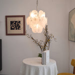 Aqua White Glass Murano Chandelier