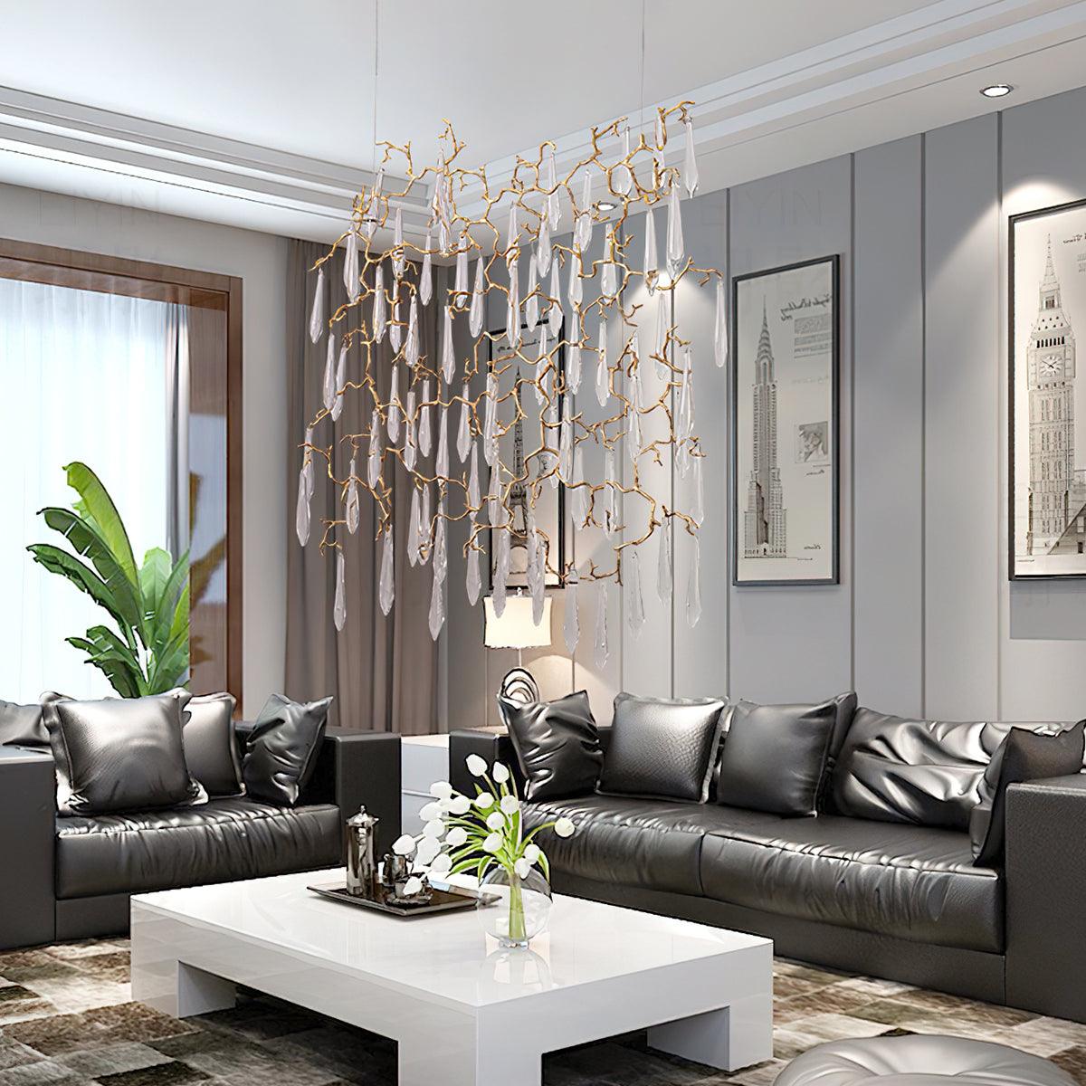 Aqua Window Chandelier