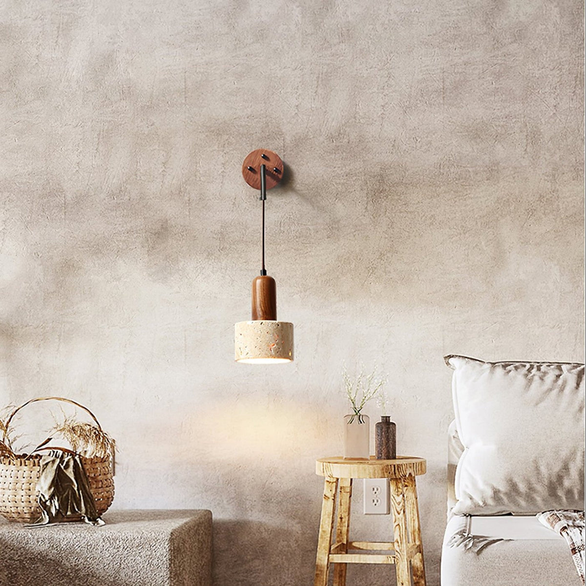 Arched Travertine Wall Light
