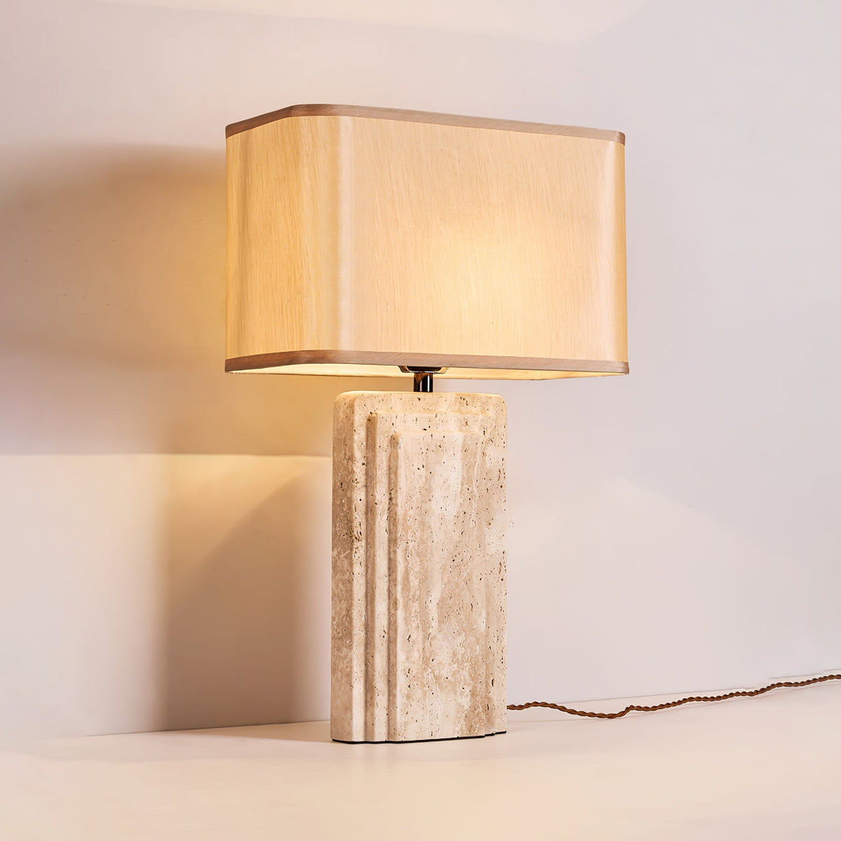 Arco Travertine Table Lamp
