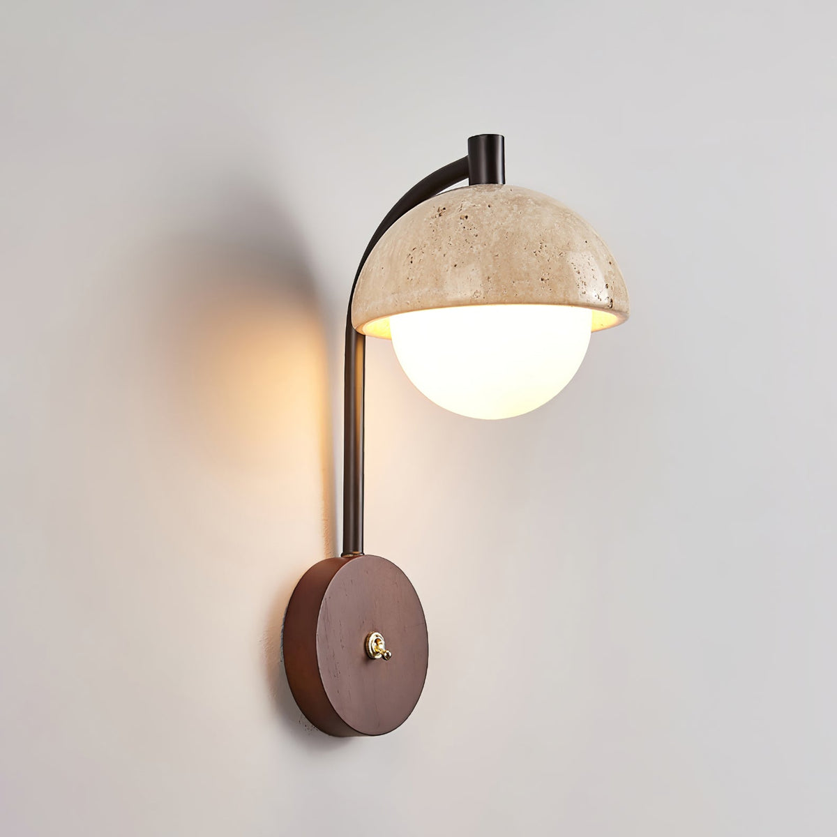 Arco Travertine Wall Lamp