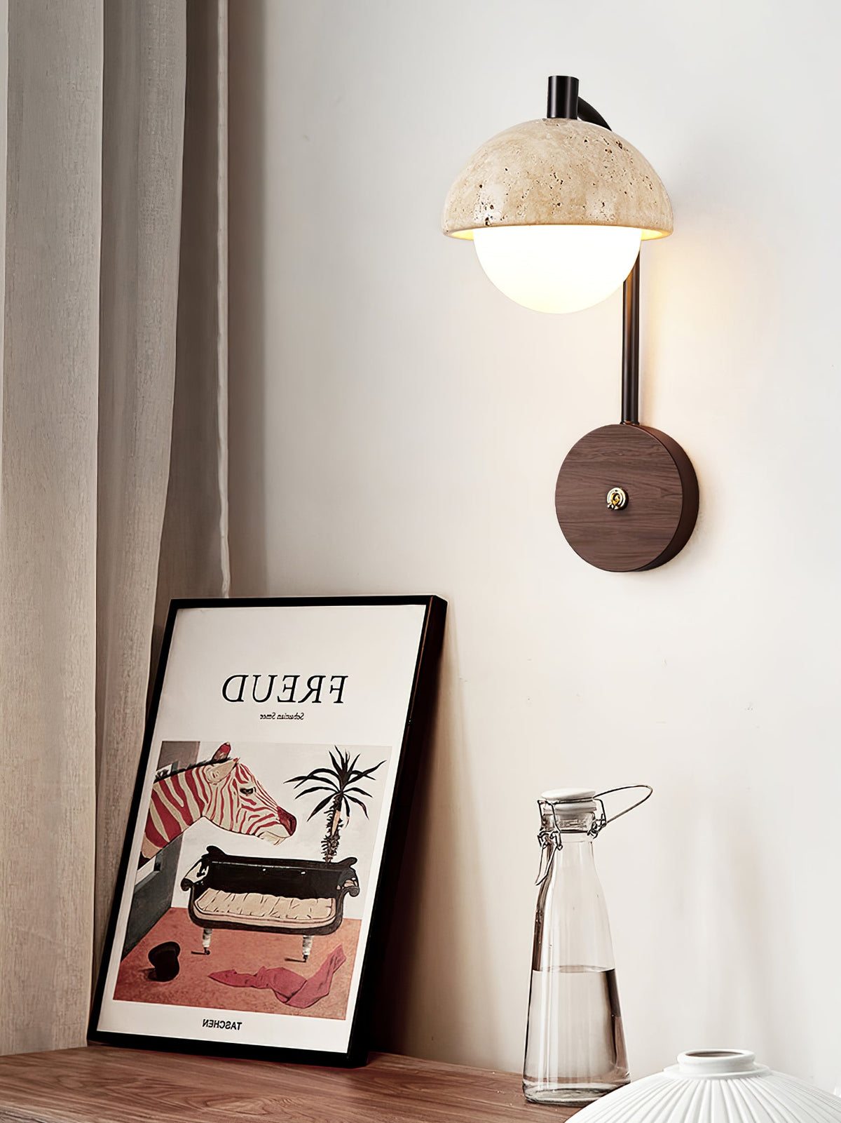 Arco Travertine Wall Lamp