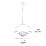 Art Flying Saucer Pendant Lamp 13.8"