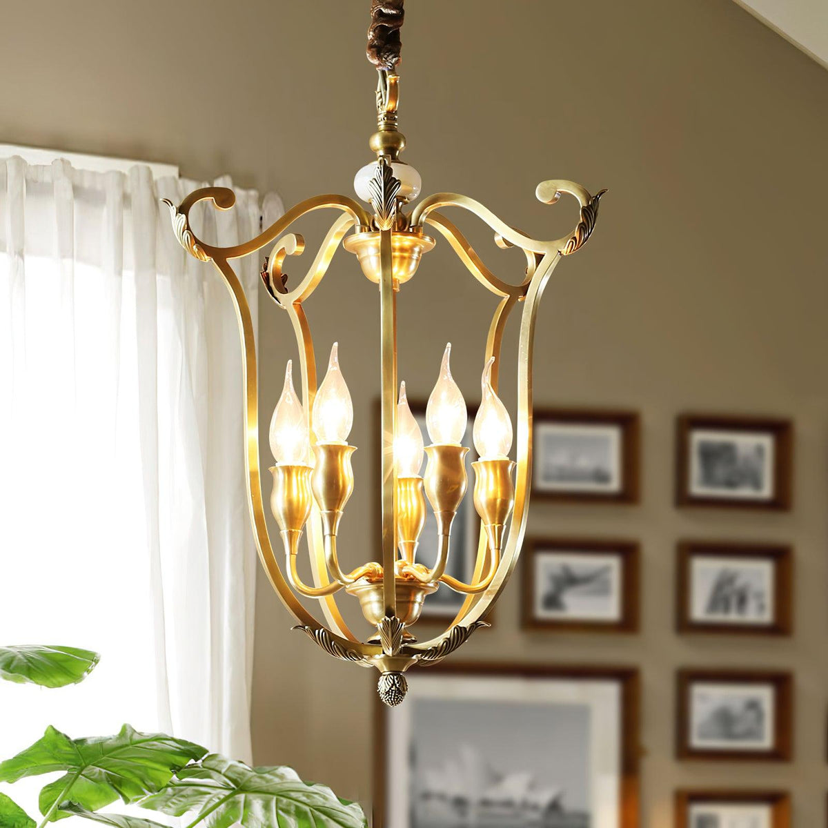 Art Deco Crest Pendant Light