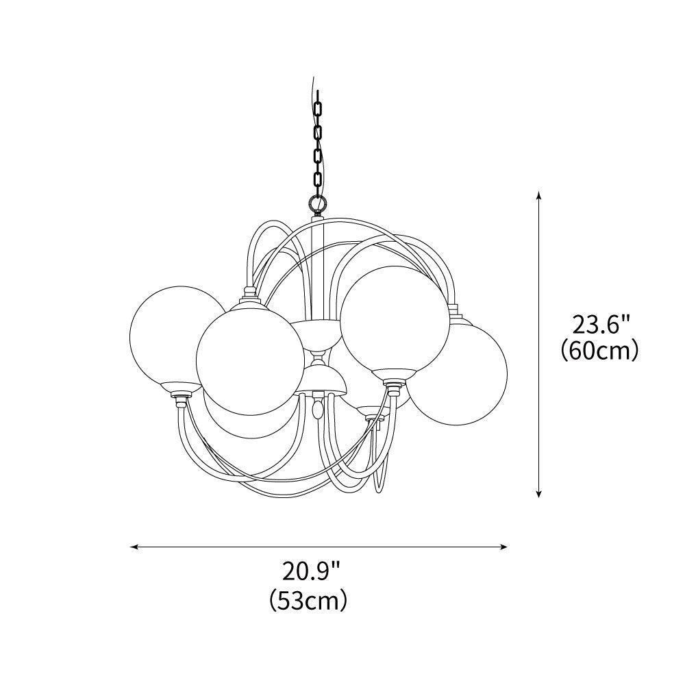 Atomic Orbit Chandelier 23.6"