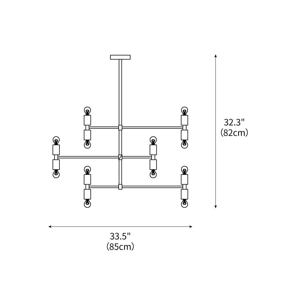 Atomium Chandelier 33.5"