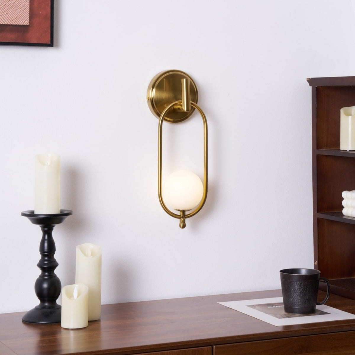 Aurea Brass Wall Light