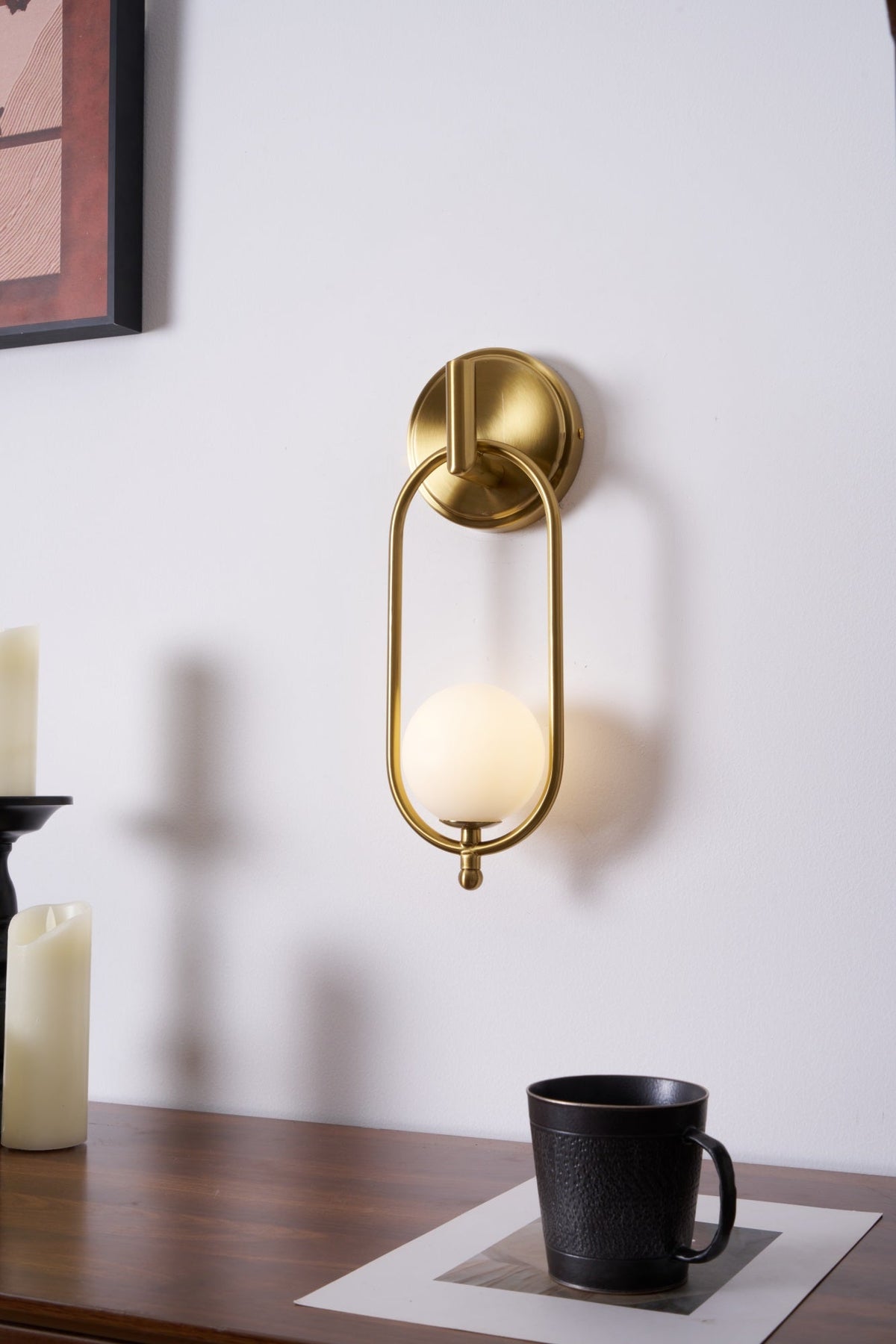 Aurea Brass Wall Light
