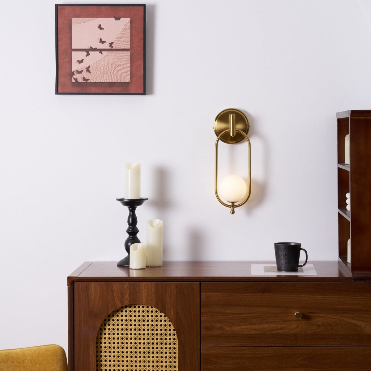 Aurea Brass Wall Light