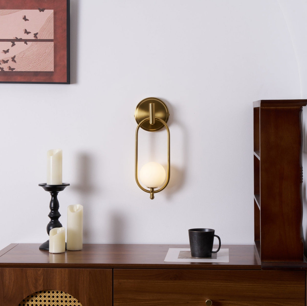 Aurea Brass Wall Light