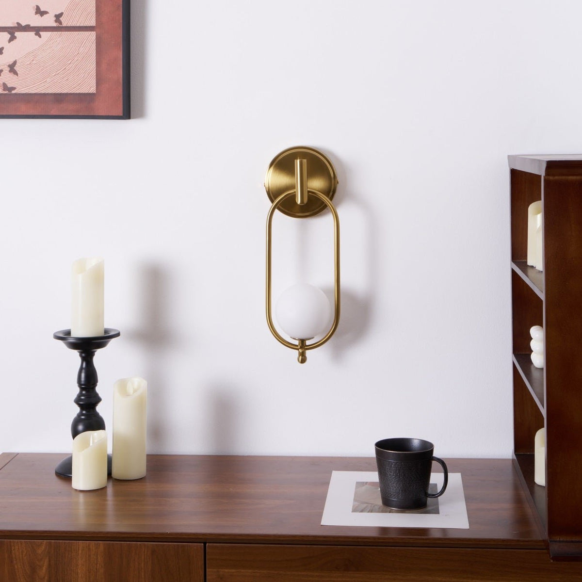 Aurea Brass Wall Light