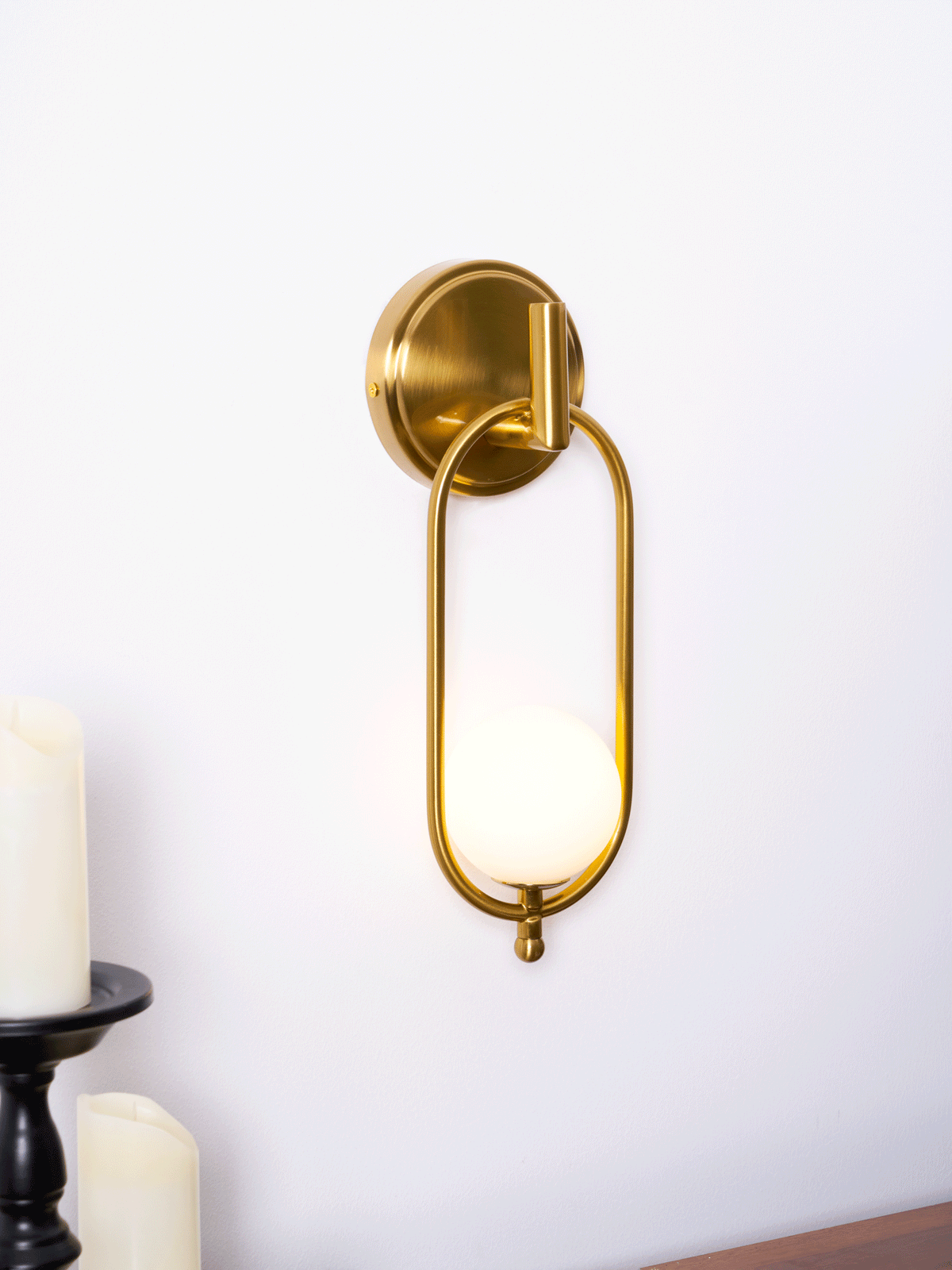 Aurea Brass Wall Light
