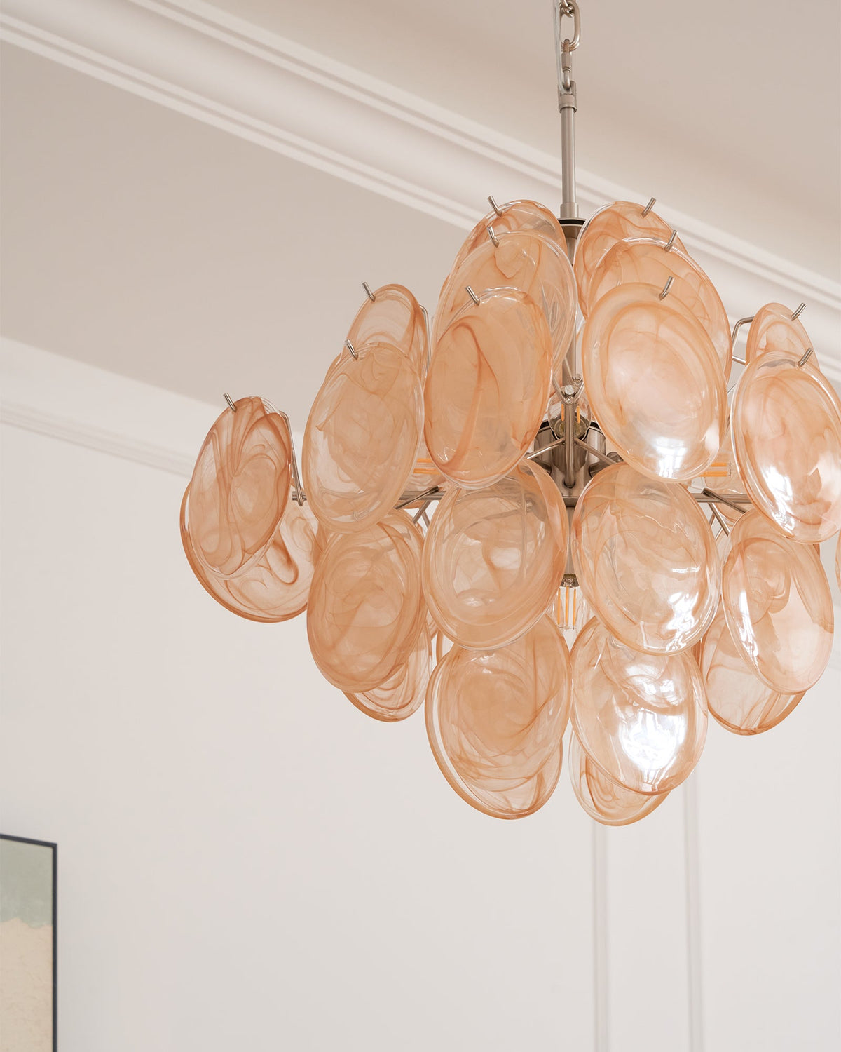 Aurelia Apricot Murano Glass Chandelier