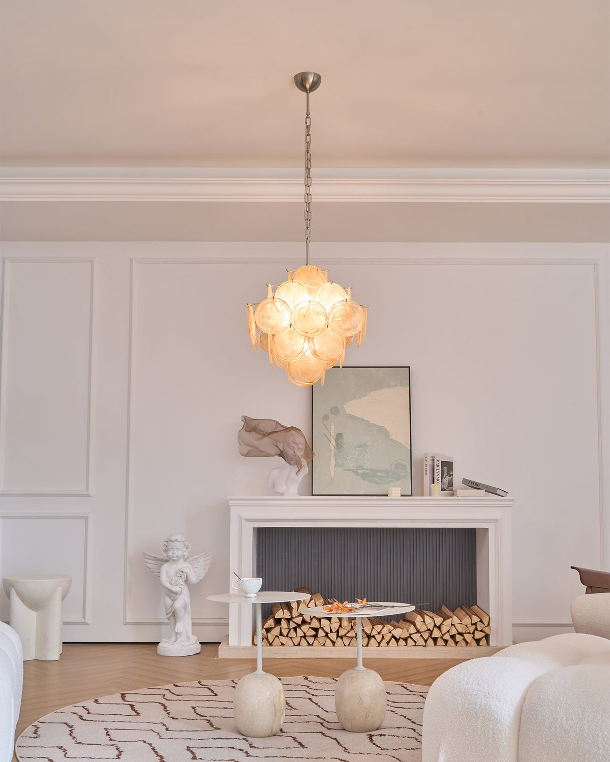 Aurelia Apricot Murano Glass Chandelier