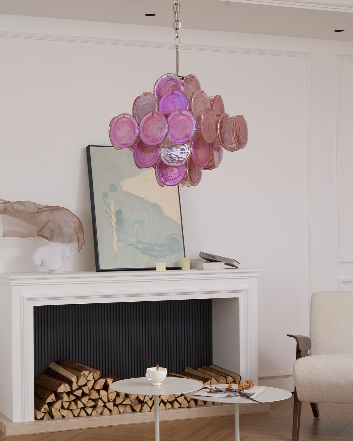 Aurelia Pink Murano Glass Chandelier