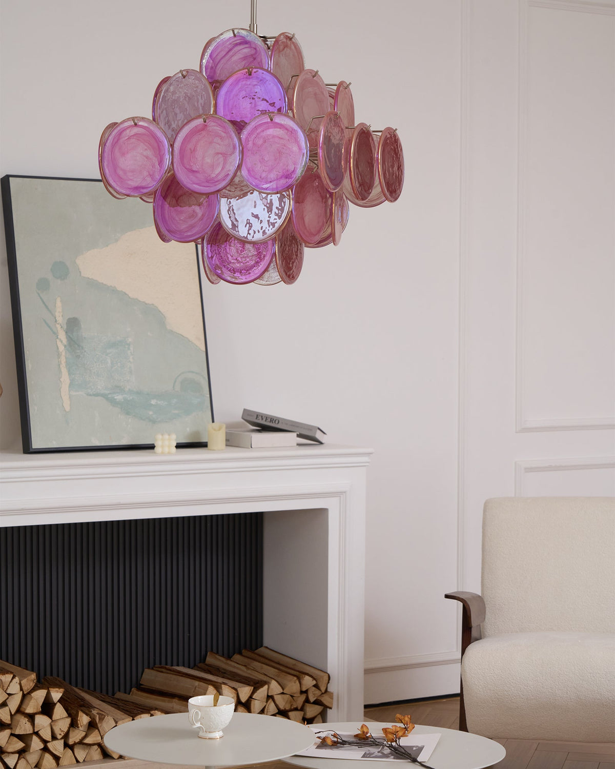 Aurelia Pink Murano Glass Chandelier