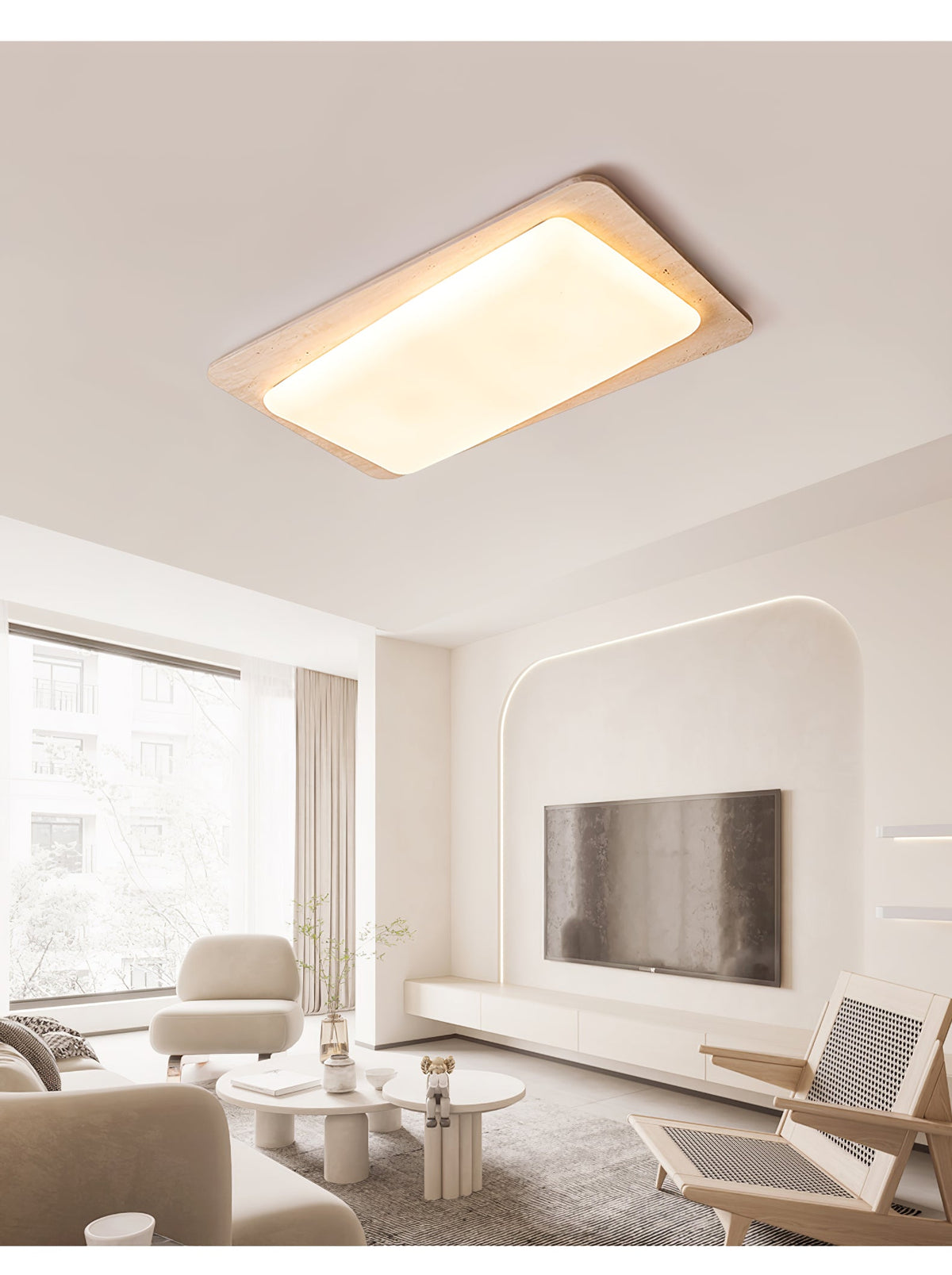 Aurilith Travertine Ceiling Light