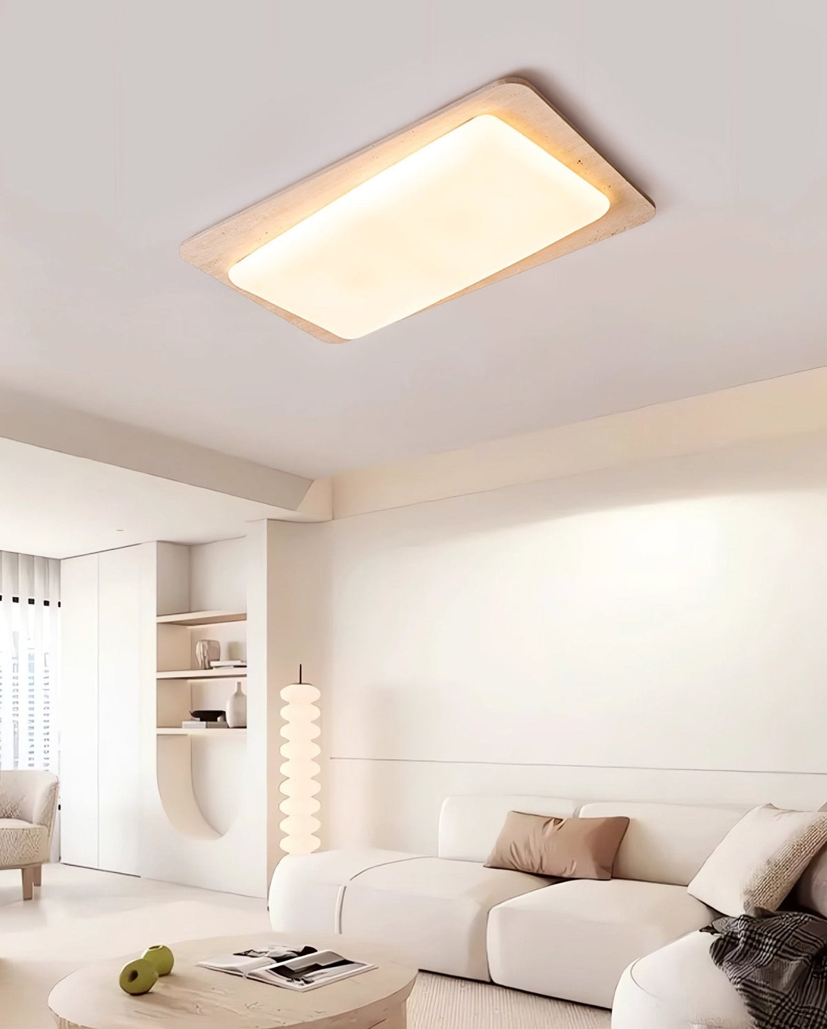 Aurilith Travertine Ceiling Light