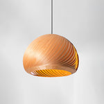 Aurora Whorl Wood Pendant Lamp