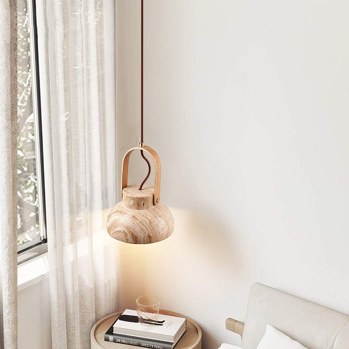 Aveline Travertine Pendant Light