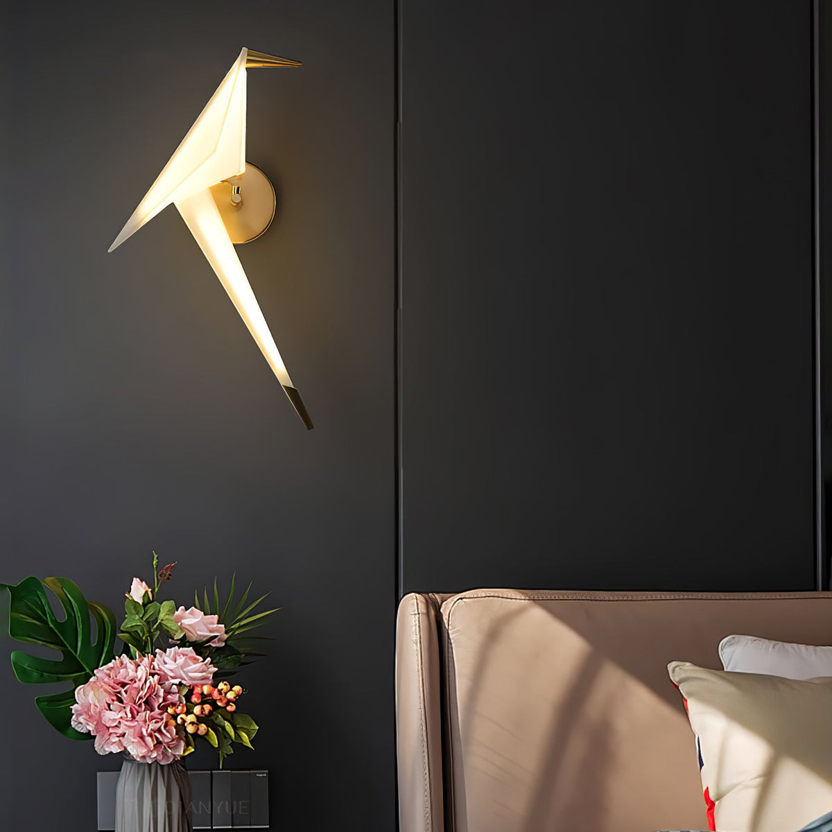 Paper Crane Wall Lamp