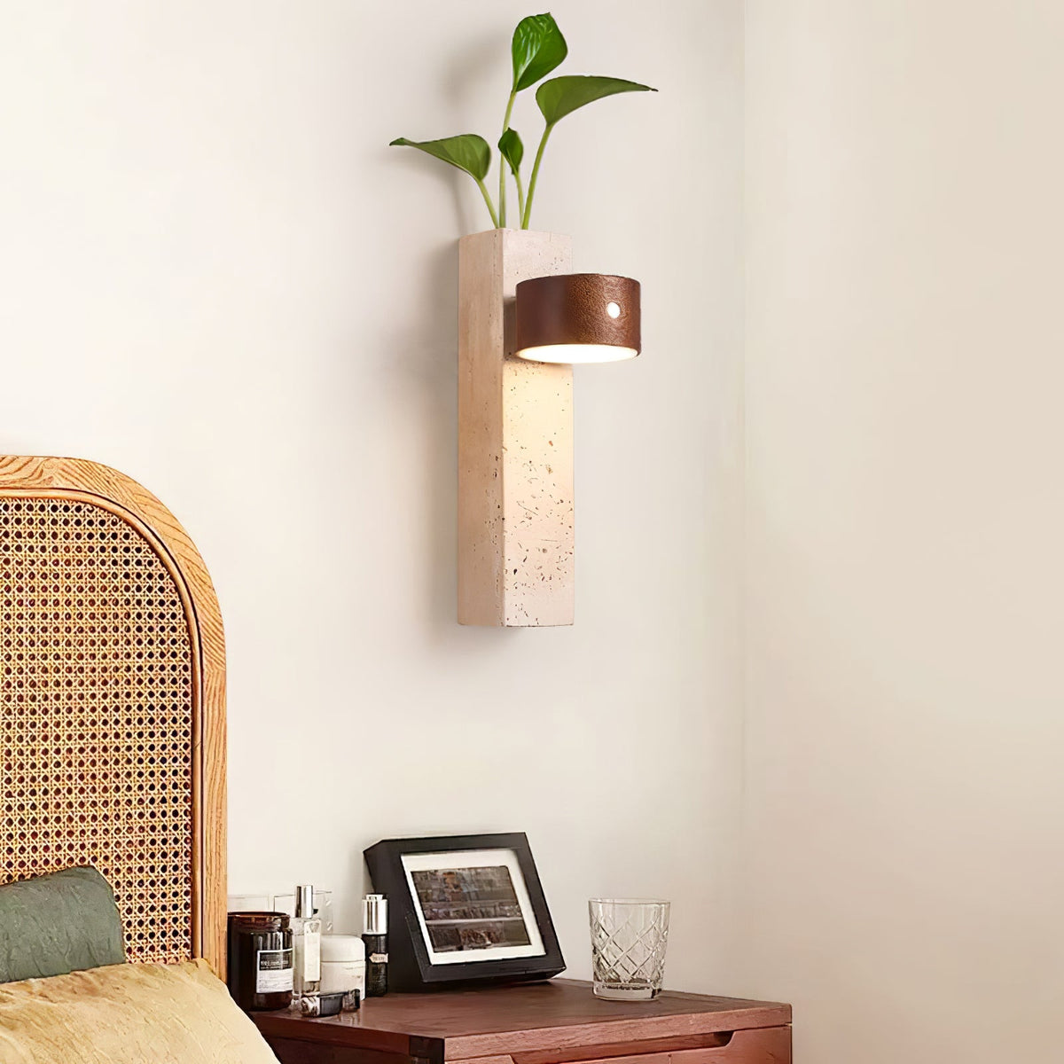 Axis Wood Rechargeable Wall Light