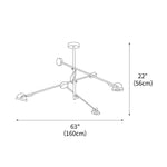 Base Wave Chandelier 63"