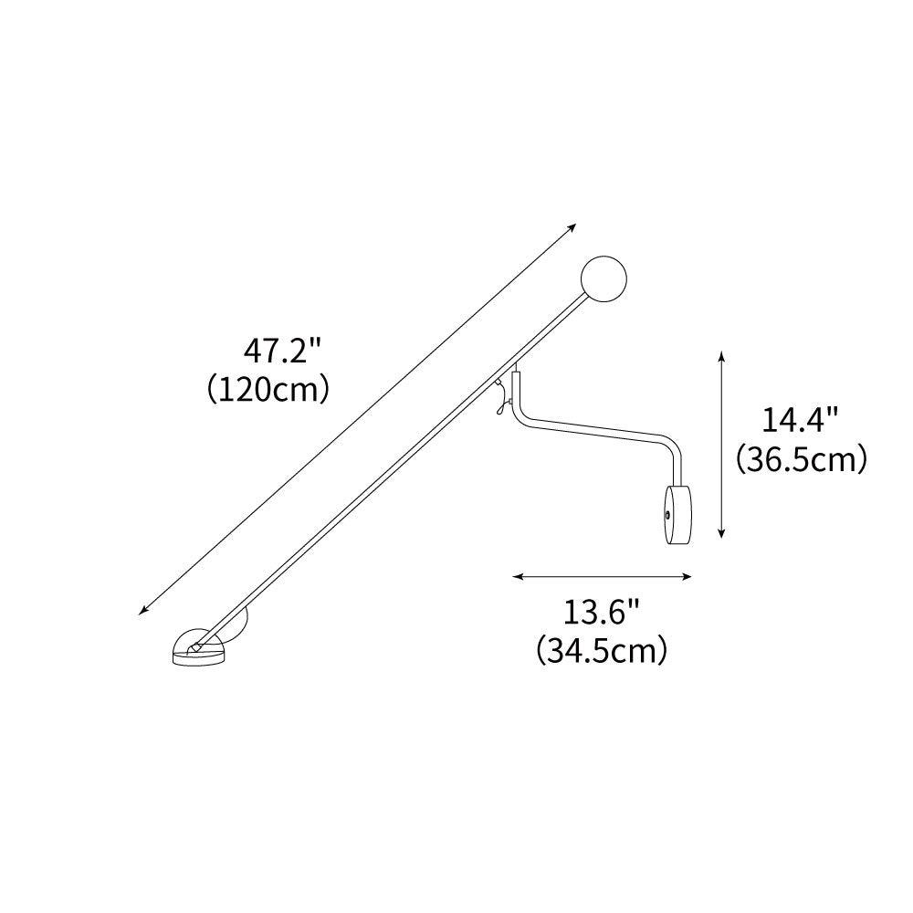 Base Wave Wall Lamp 47.2"