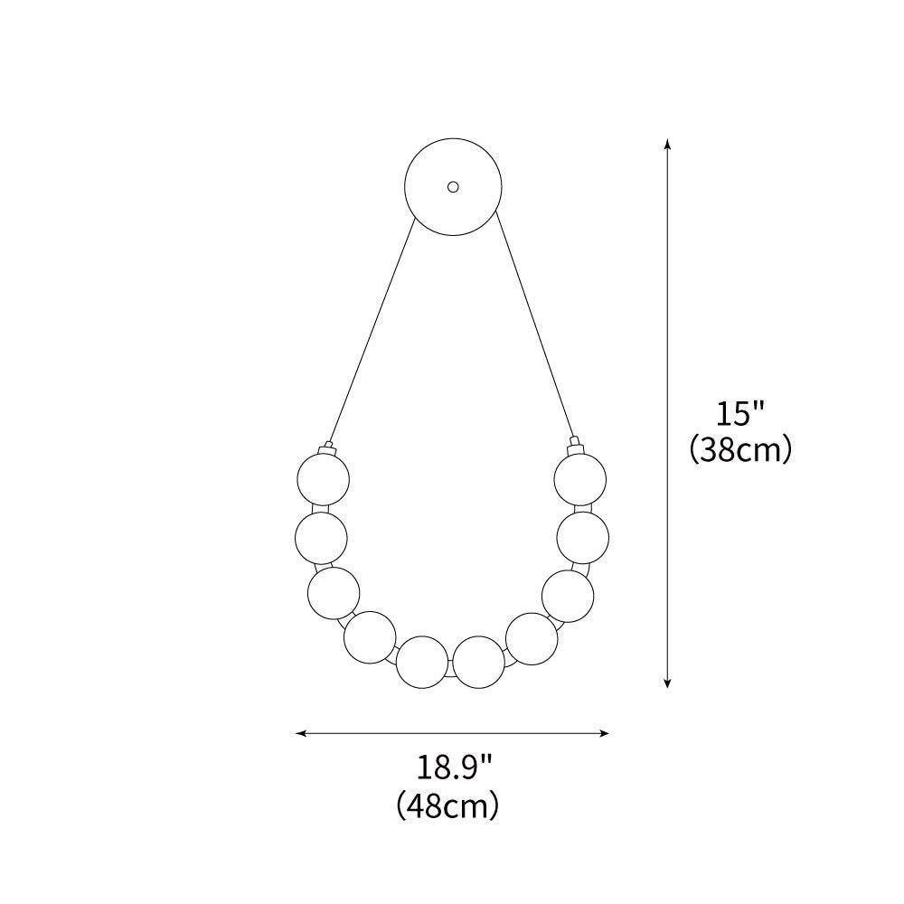 Bead Cascade Loop Wall Lamp