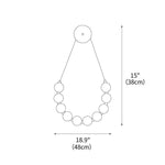 Bead Cascade Loop Wall Lamp