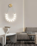 Bead Cascade Loop Wall Lamp