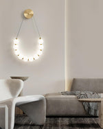 Bead Cascade Loop Wall Lamp