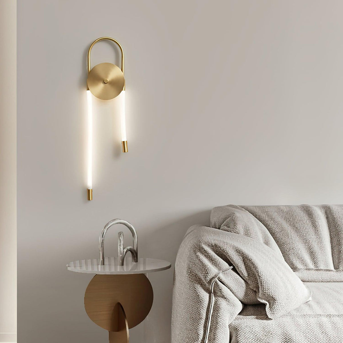 Bead Cascade Loop Wall Lamp
