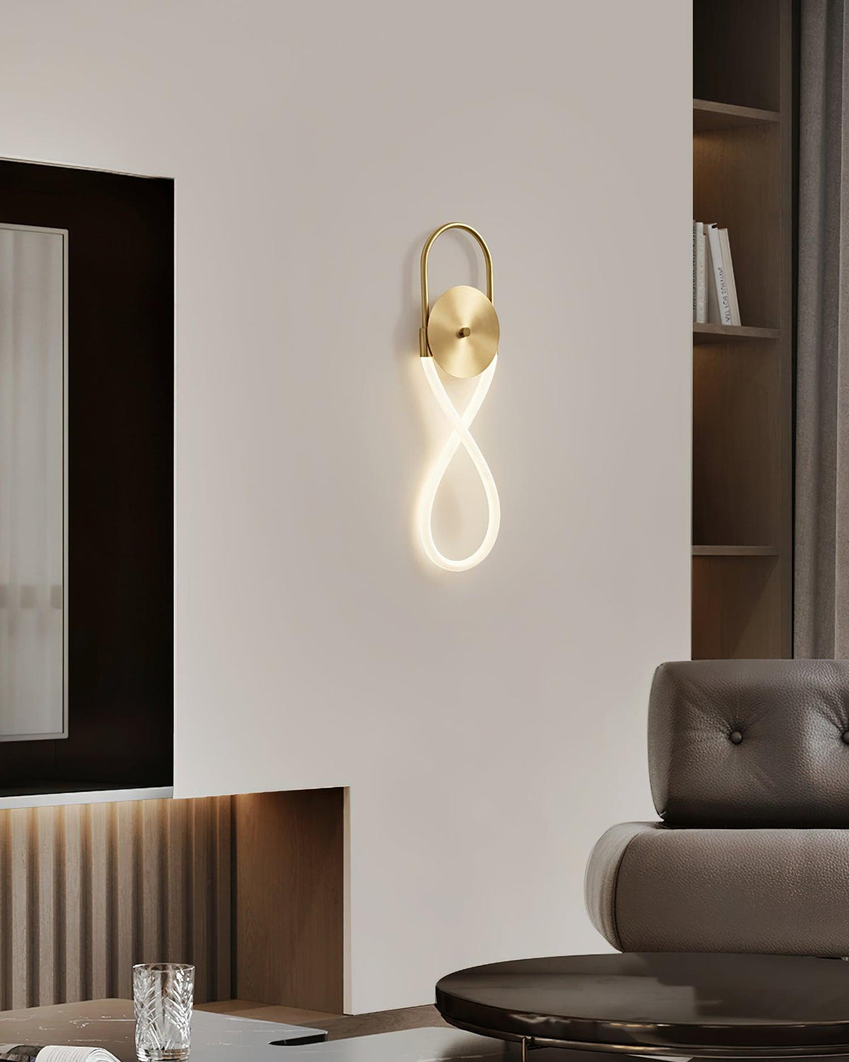Bead Cascade Loop Wall Lamp