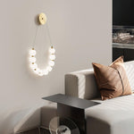 Bead Cascade Loop Wall Lamp