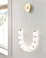 Bead Cascade Loop Wall Lamp