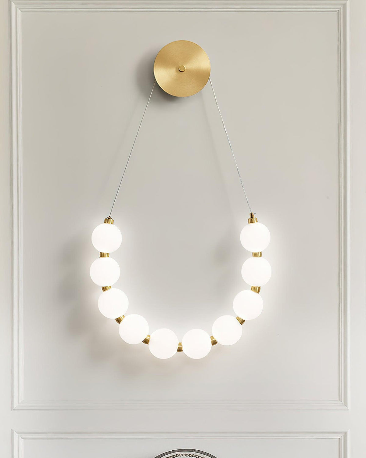 Bead Cascade Loop Wall Lamp