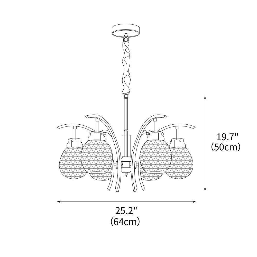 Big Flower Bag Chandelier 25.2"