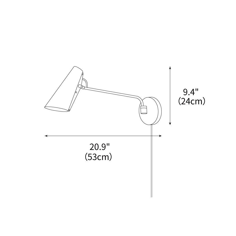 Birdy Plug-in Wall Lamp 20.9"