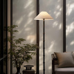 Black Bamboo Floor Lamp 11.8"