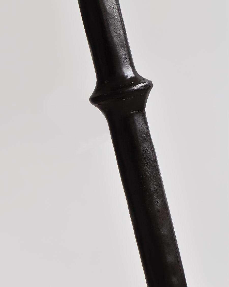 Black Bamboo Floor Lamp 11.8"