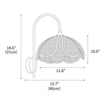 Bloom Rattan Wall Lamp 15.7"