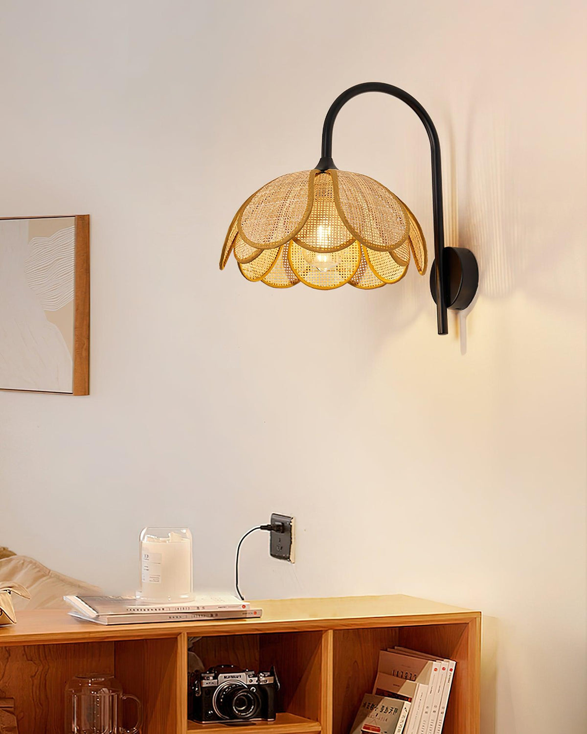 Bloom Rattan Wall Lamp 15.7"