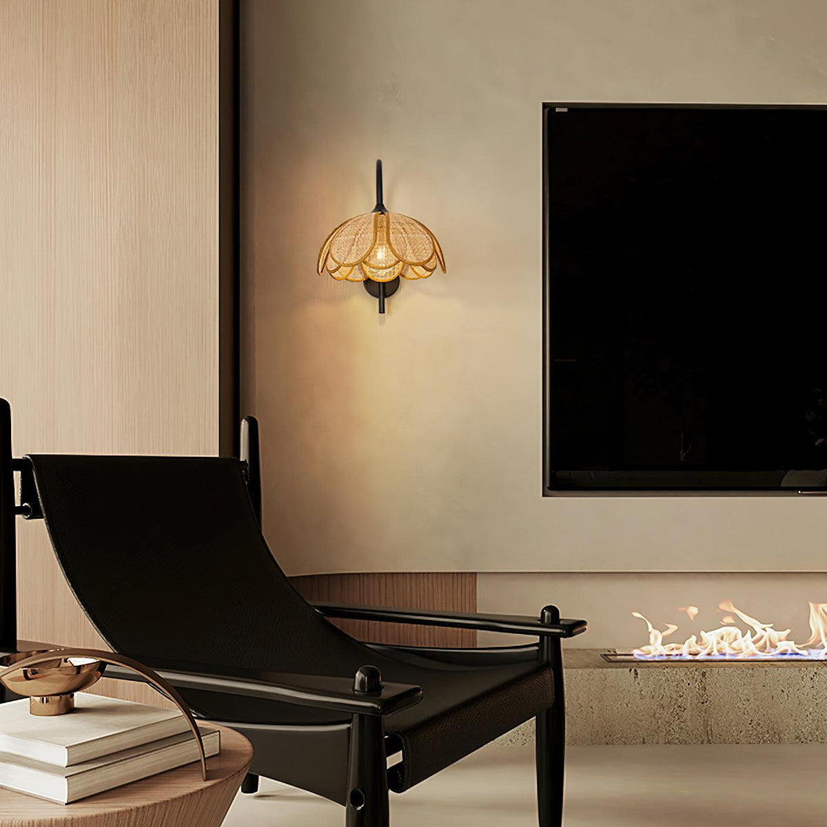 Bloom Rattan Wall Lamp 15.7"