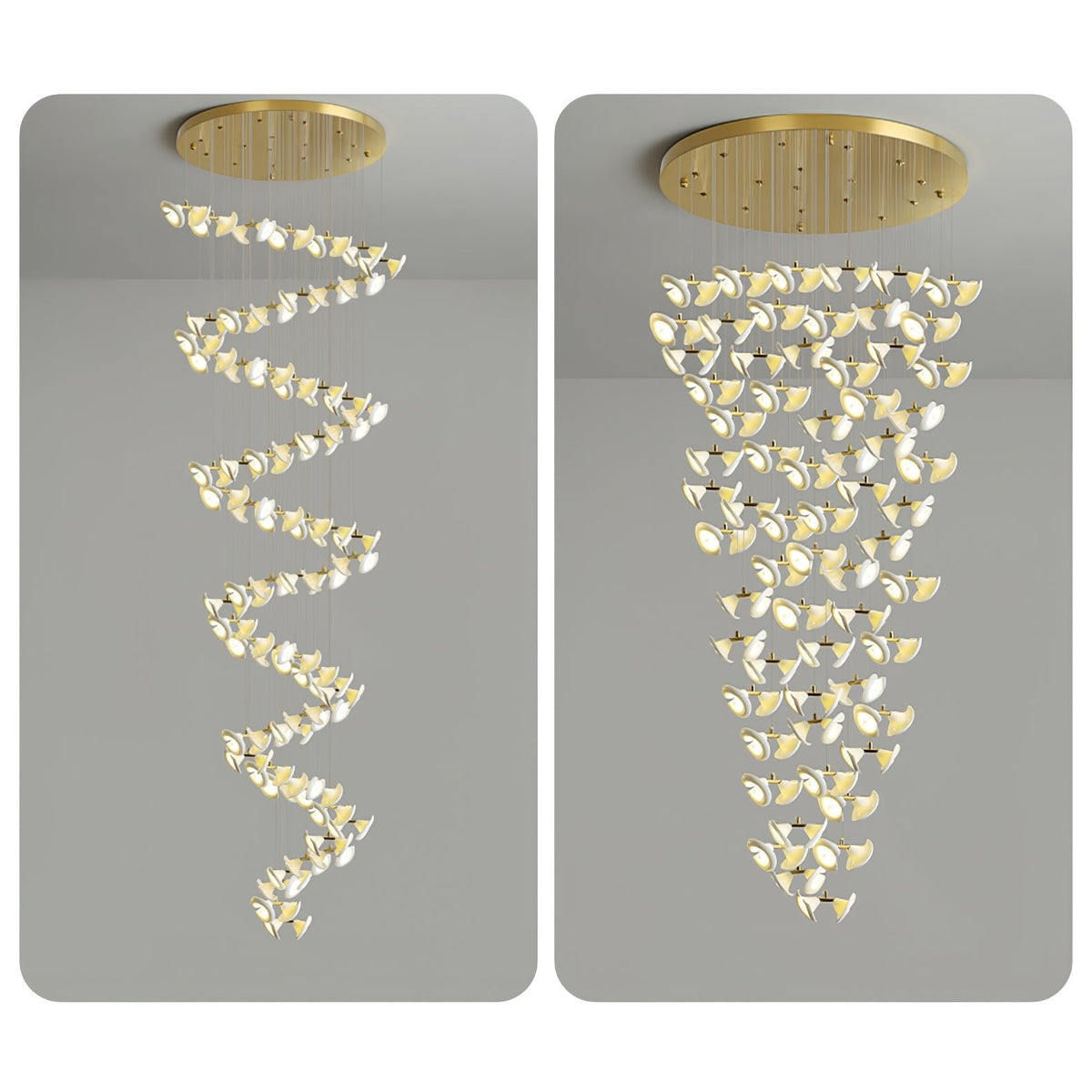 Blossom Double Horn Chandelier