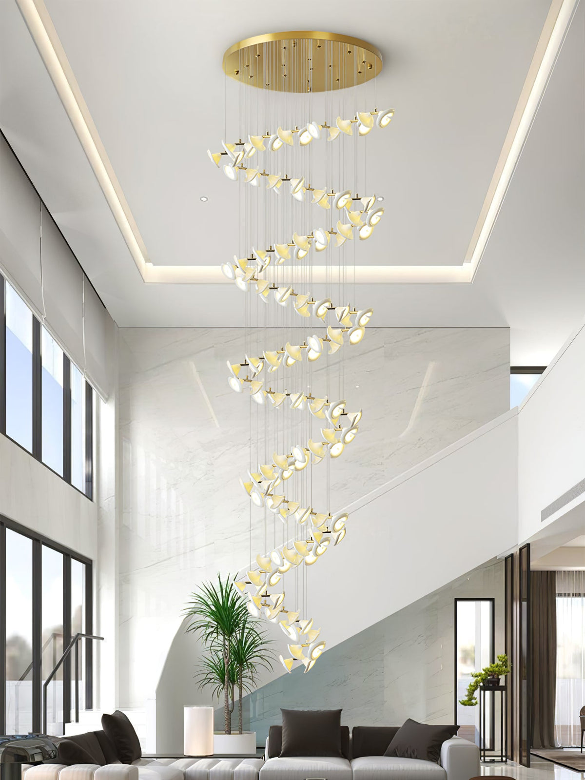 Blossom Double Horn Chandelier