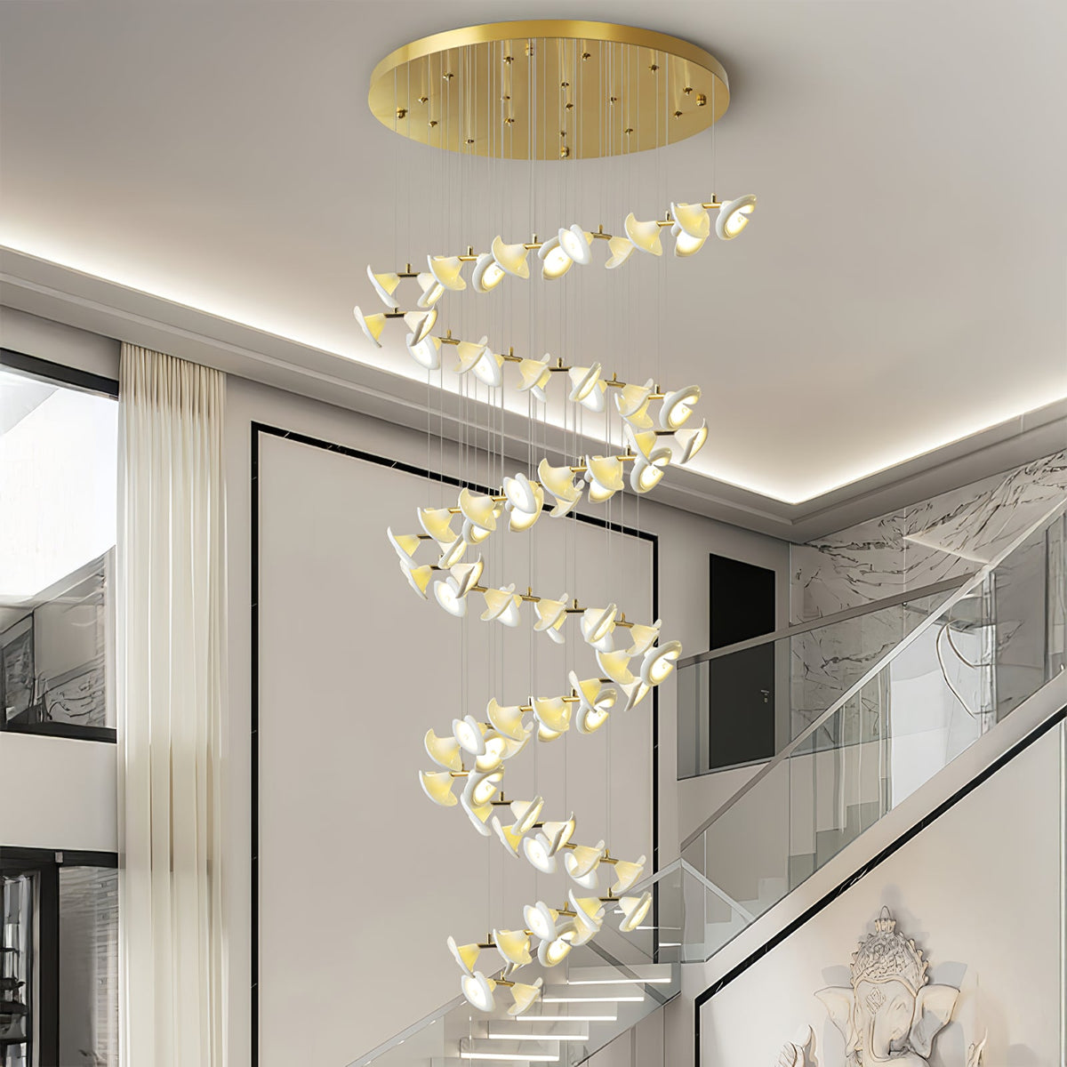 Blossom Double Horn Chandelier